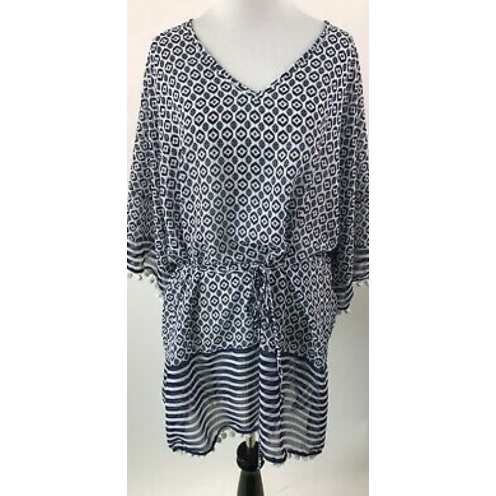 Romeo + Juliet Beach Pattern & Stripe Swim‎ Cover S